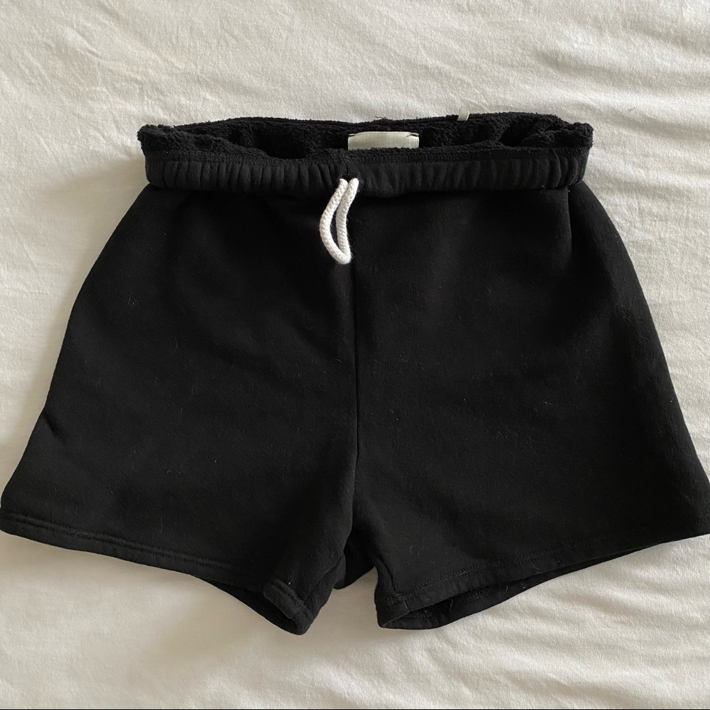 Joah Brown Black Athletic Shorts with Elastic Waistband